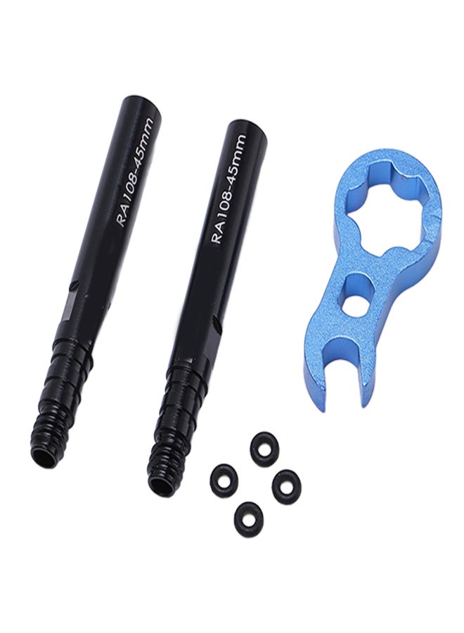 ريسك طقم تمديد صمام إطار الدراجة الهوائية RISK، أنبوب داخلي، صمام فرنسي، وصلة ساق، مصنوع من سبائك الألومنيوم، مناسب للدراجات الهوائية على الطرق، 45 مم - Image 2