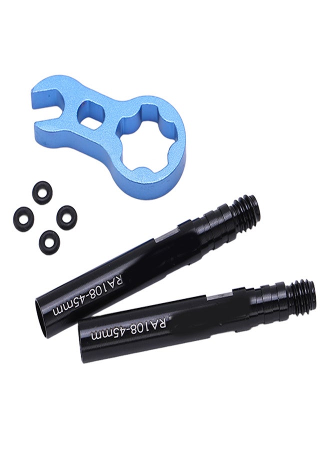 ريسك طقم تمديد صمام إطار الدراجة الهوائية RISK، أنبوب داخلي، صمام فرنسي، وصلة ساق، مصنوع من سبائك الألومنيوم، مناسب للدراجات الهوائية على الطرق، 45 مم - Image 3