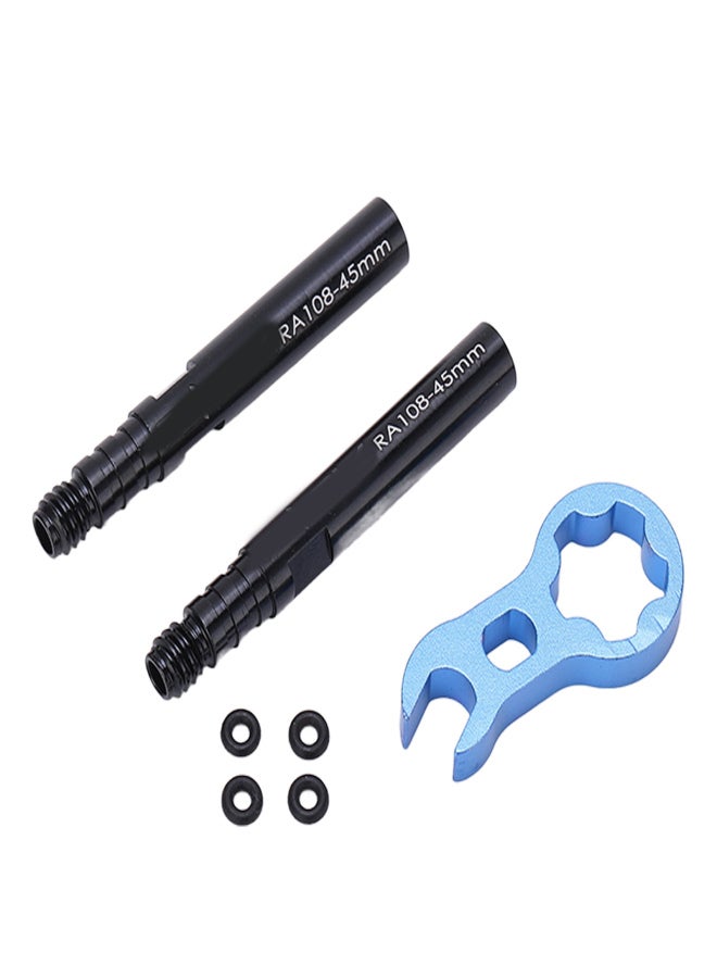 ريسك طقم تمديد صمام إطار الدراجة الهوائية RISK، أنبوب داخلي، صمام فرنسي، وصلة ساق، مصنوع من سبائك الألومنيوم، مناسب للدراجات الهوائية على الطرق، 45 مم - Image 4