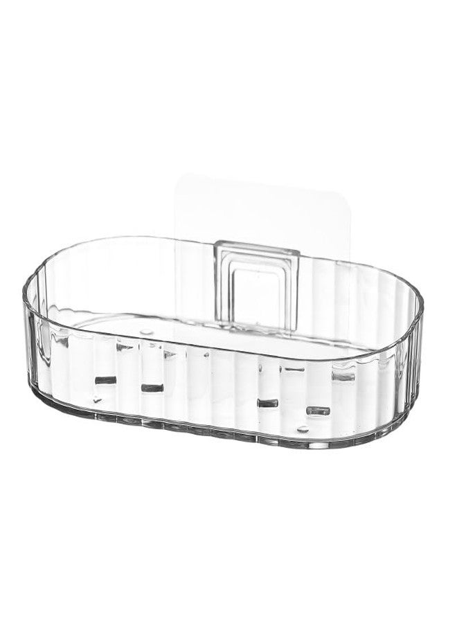 LYSIREN soap Holder for Bathroom/soap case/self-Adhesive soap Holder/soap Stand for Bathroom/Self Draining Transparent Acrylic Soap Dish Holder Drill- Free - Image 2