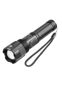 Birud Birud Zoomable LED USB Torch Light Adjustable Focus Tactical Flashlight with 5 Modes Torch for Emergency Best Camping Outdoor Telescopic Zoom  - Image 1