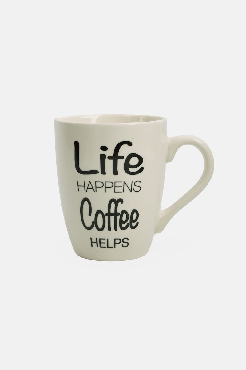 Ritzenhoff & Breker Printed Porcelain Coffee Cup 310ml, White - Image 1