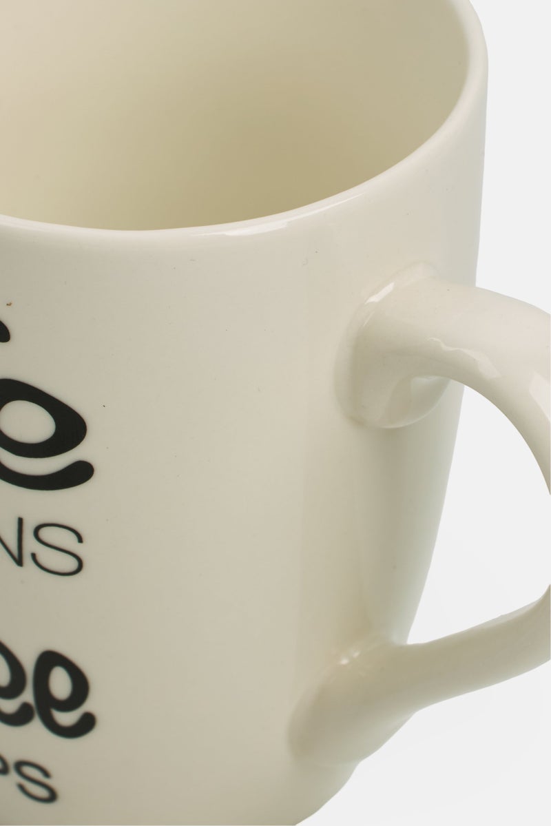 Ritzenhoff & Breker Printed Porcelain Coffee Cup 310ml, White - Image 3