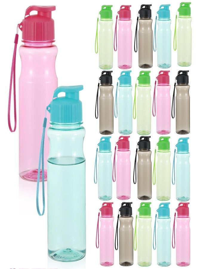 Wenceda 20 Packs Water Bottle Bulks 17 oz Plastic Sports Water Bottles Bulk Reusable Large Bottles with Leak Proof Pull Top Cap for Fitness Gym Travel - Image 1