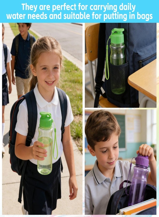 Wenceda 20 Packs Water Bottle Bulks 17 oz Plastic Sports Water Bottles Bulk Reusable Large Bottles with Leak Proof Pull Top Cap for Fitness Gym Travel - Image 5