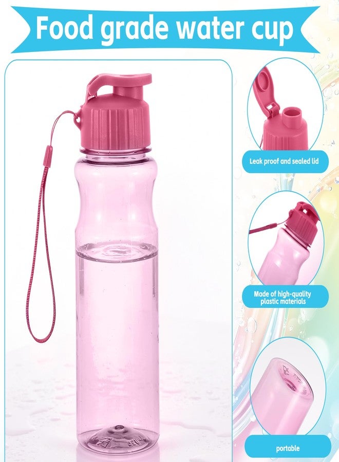 Wenceda 20 Packs Water Bottle Bulks 17 oz Plastic Sports Water Bottles Bulk Reusable Large Bottles with Leak Proof Pull Top Cap for Fitness Gym Travel - Image 3