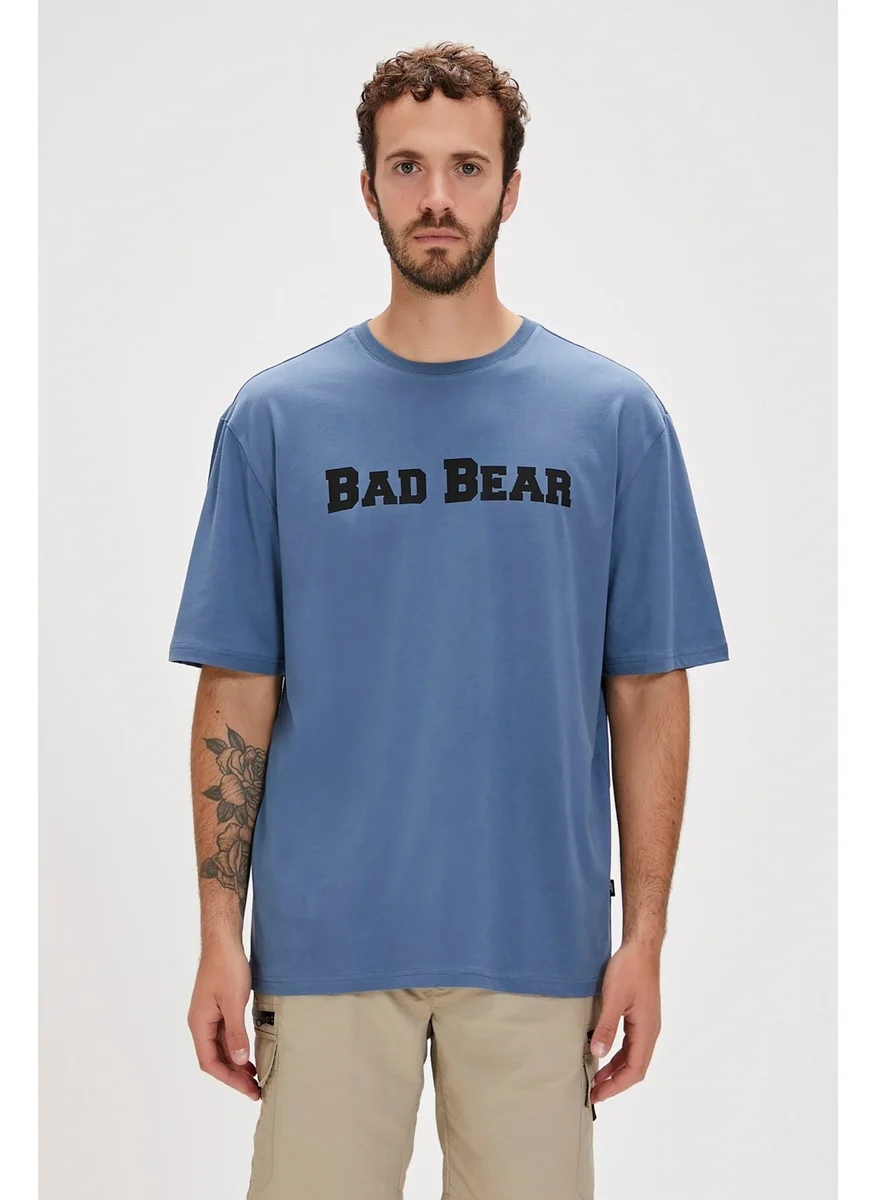 باد بير Title Element Blue Logo Printed Basic Men's T-Shirt