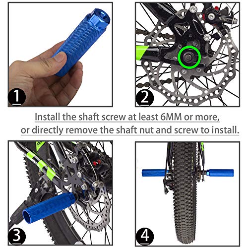 SMALLSTARIII Bike Pegs 2Pcs Aluminum Alloy Anti-Skid Lead Foot Bicycle Pegs 3/8 inch Axles - Image 2