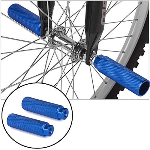SMALLSTARIII Bike Pegs 2Pcs Aluminum Alloy Anti-Skid Lead Foot Bicycle Pegs 3/8 inch Axles - Image 4