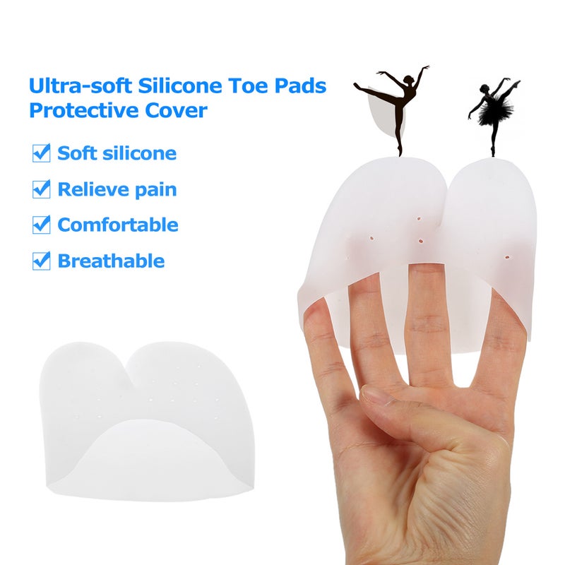 1 Pair Ultra-soft Silicone Toe Protective Cover Foot Protection Sleeve Toe Pads Gel for Ballet Shoe High Heels Protective Care Tool - Image 5