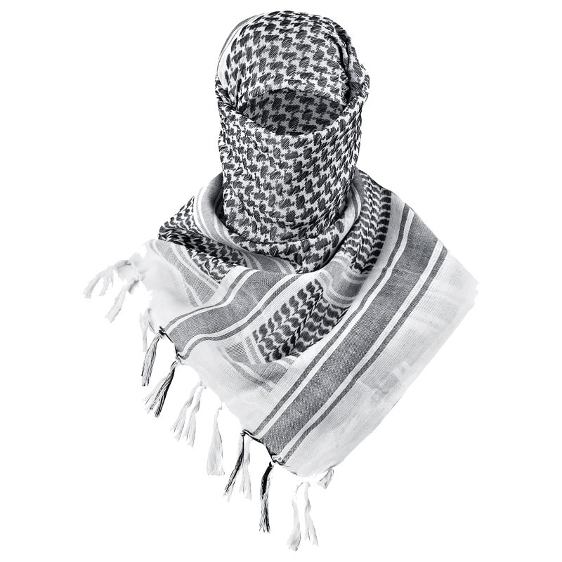 Free Soldier شال فري سولجر عسكري شماغ تكتيكي صحراوي كوفية رأس ورقبة للرجال والنساء (أبيض) - Image 1