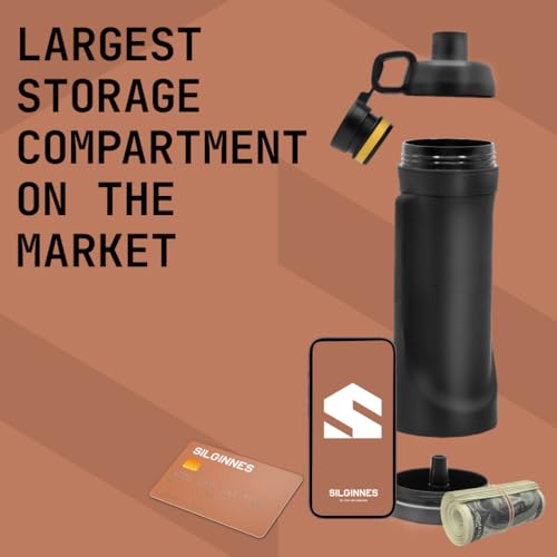 Aennon Diversion Water Bottle 13.5oz - Biggest Hidden Wallet Compartment - Best For Travel Or Hidden Safe For The Home - BPA Free Black Diversion Safe Storage - Image 2
