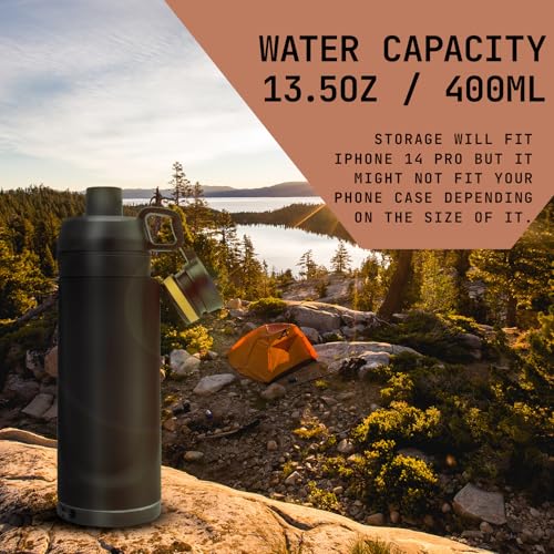 Aennon Diversion Water Bottle 13.5oz - Biggest Hidden Wallet Compartment - Best For Travel Or Hidden Safe For The Home - BPA Free Black Diversion Safe Storage - Image 4