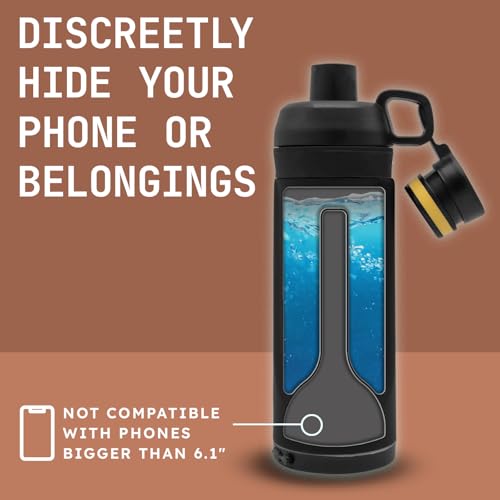 Aennon Diversion Water Bottle 13.5oz - Biggest Hidden Wallet Compartment - Best For Travel Or Hidden Safe For The Home - BPA Free Black Diversion Safe Storage - Image 5