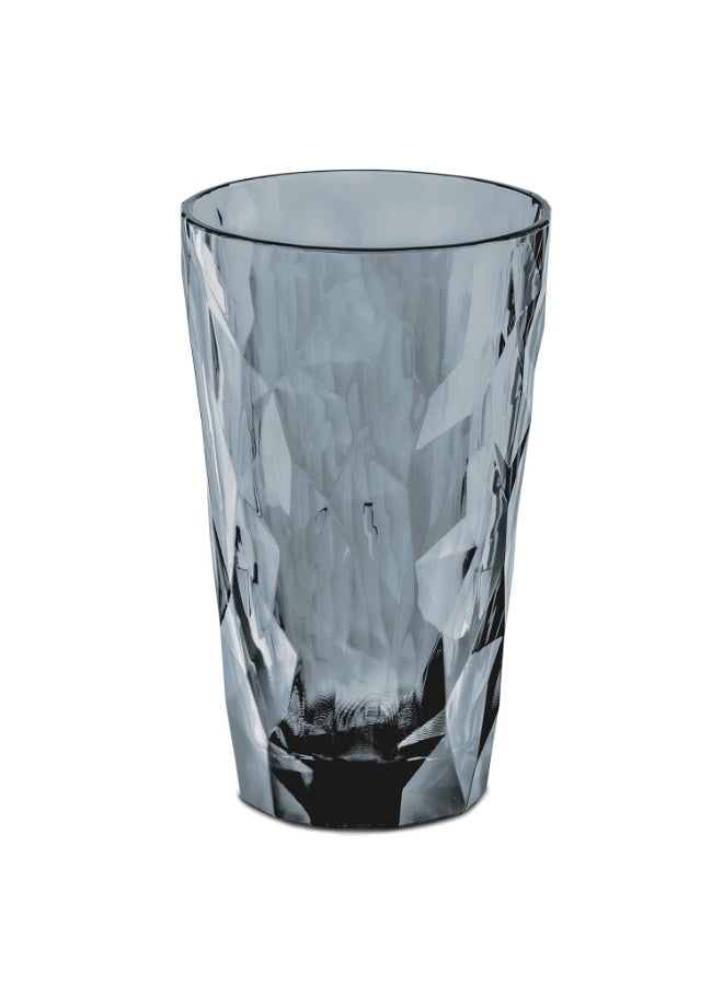 Koziol Tumbler Grey Glass Club No 6  300 to 410ml, Polycarbonate