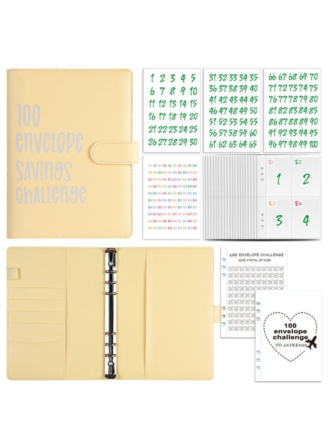 HONGYANG Envelope Challenge Binder Couple's 100-day Challenge Saving Savings Hand Account Notebook - Image 1