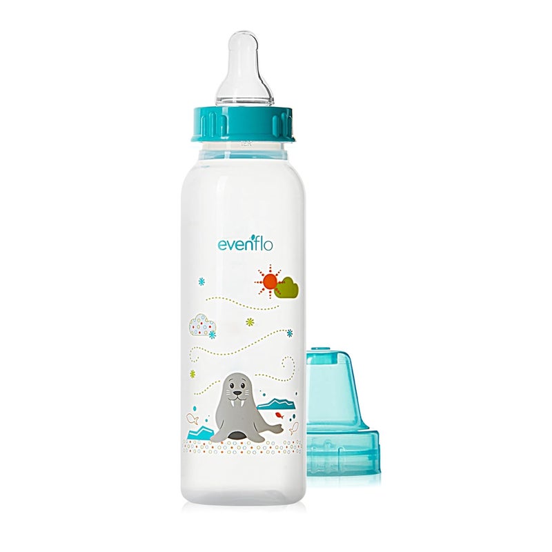 Evenflo Feeding Classic Prints Polypropylene Bottles for Baby Infant and Newborn  BlueGreenTeal 8 Ounce Pack of 12 - Image 4