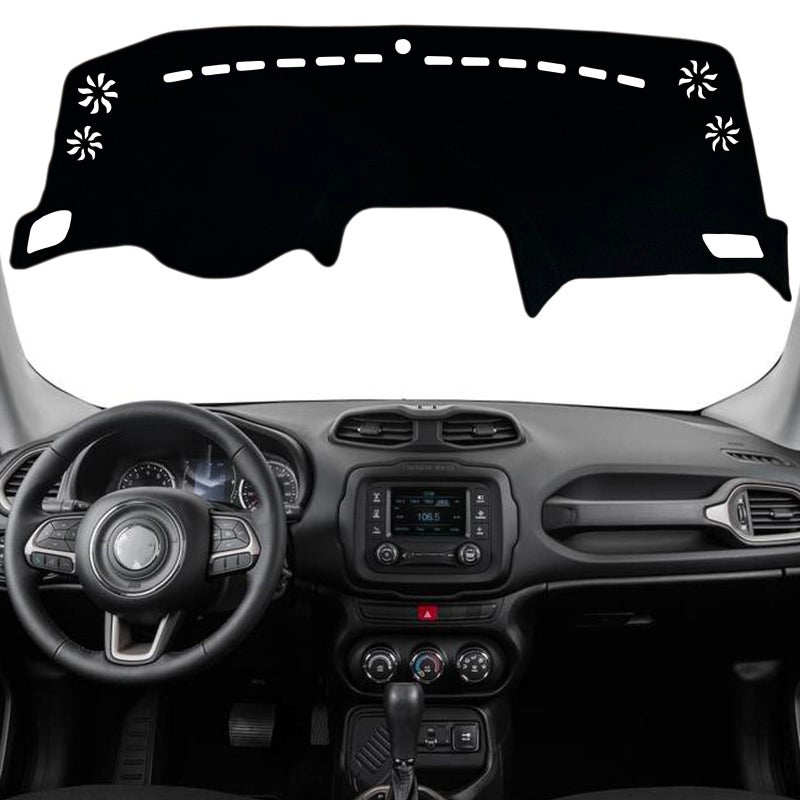 KEEGTBOX Dash Mat Cover Interior Dashboard Protection pad Compatible with Jeep Renegade SUV Sport Latitude Limited Trailhawk 20152022 Sunshade Glare UV Rays Protector Black Trim - Image 2