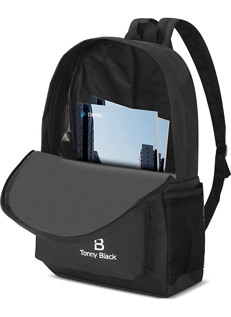 tonny black - Original Unisex Comfort Model Waterproof Sports Course Backpack for Travel and Daily Use - Image 1