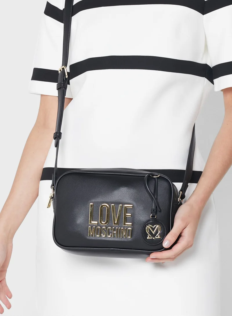 Love Moschino Logo Camera Crossbody Bag