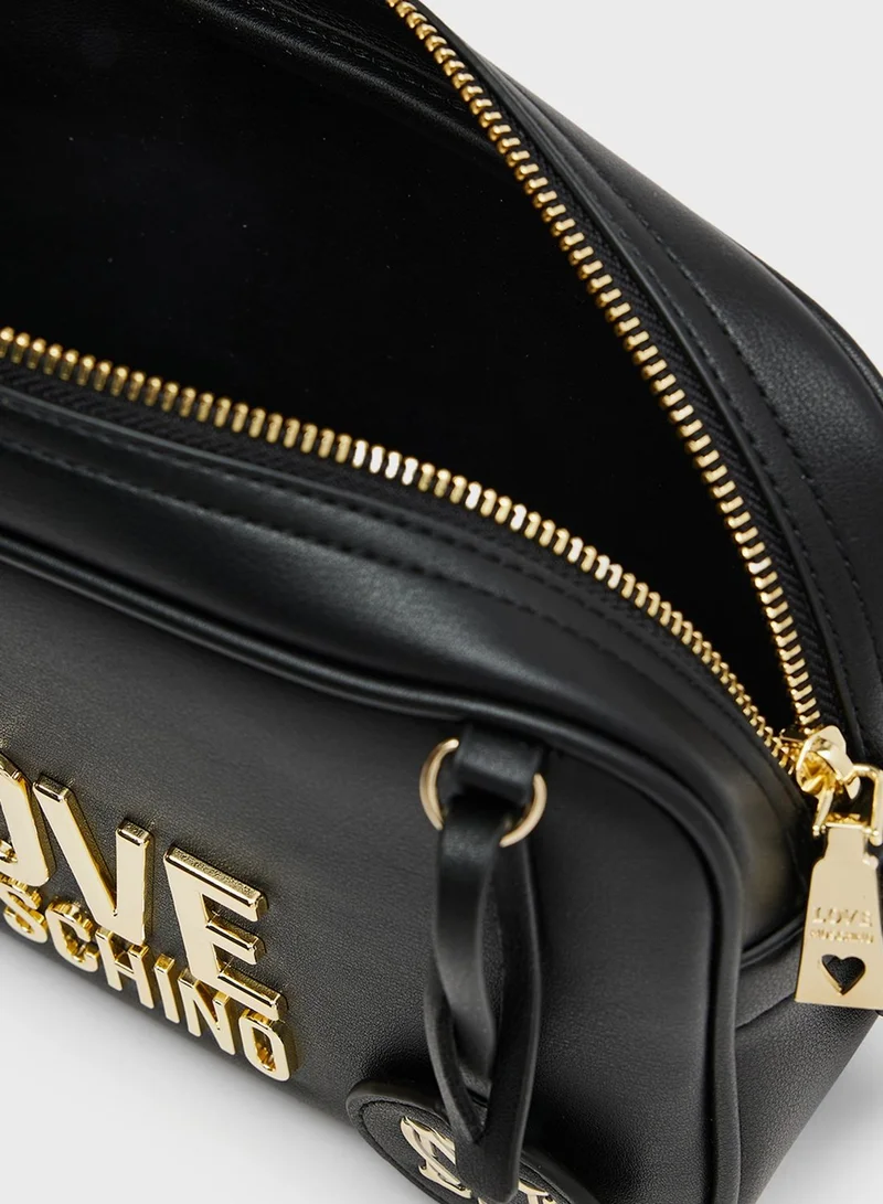 Love Moschino Logo Camera Crossbody Bag