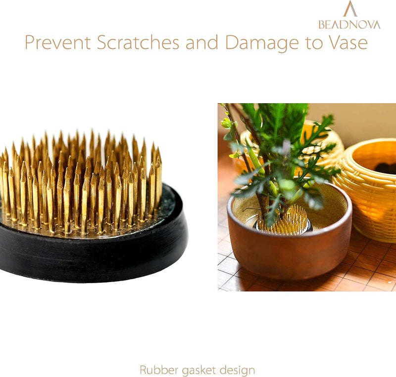 BEADNOVA بياد نوفا فخّار الزهور إيكبانا كينزان مع حشوة مطاطية فخّار زهور لترتيبات إيكبانا مزهرية 13 إنش 34 مم 1 قطعة - Image 4