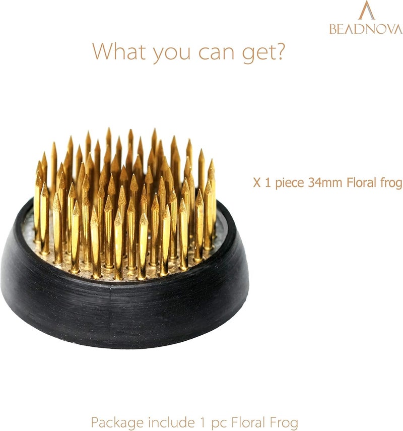 BEADNOVA بياد نوفا فخّار الزهور إيكبانا كينزان مع حشوة مطاطية فخّار زهور لترتيبات إيكبانا مزهرية 13 إنش 34 مم 1 قطعة - Image 3