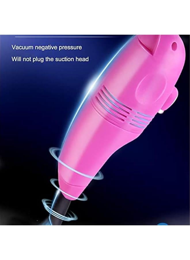 Mini Nail Dust Collector, Desk Dust Vacuum, Nail Dust Vacuum Machine, Negative Pressure Large Suction, for Keyboard, Nail Art Use (Blue)