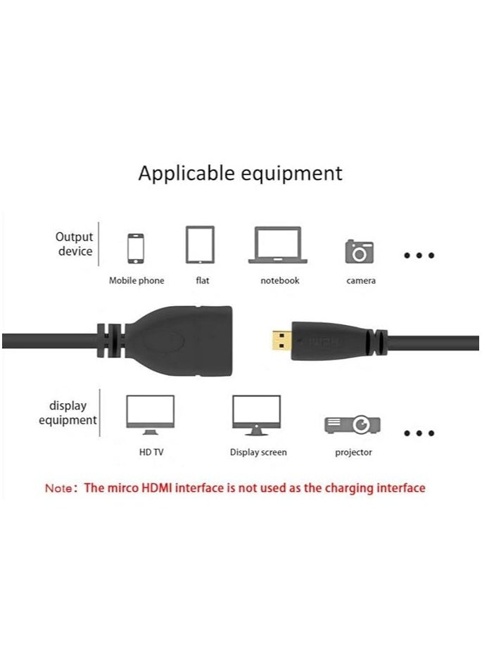 erorex Micro HDMI Male to HDMI Female 4K Cable Adapter for HDTV Camera 10CM  - Image 5