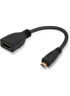 erorex Micro HDMI Male to HDMI Female 4K Cable Adapter for HDTV Camera 10CM  - Image 1