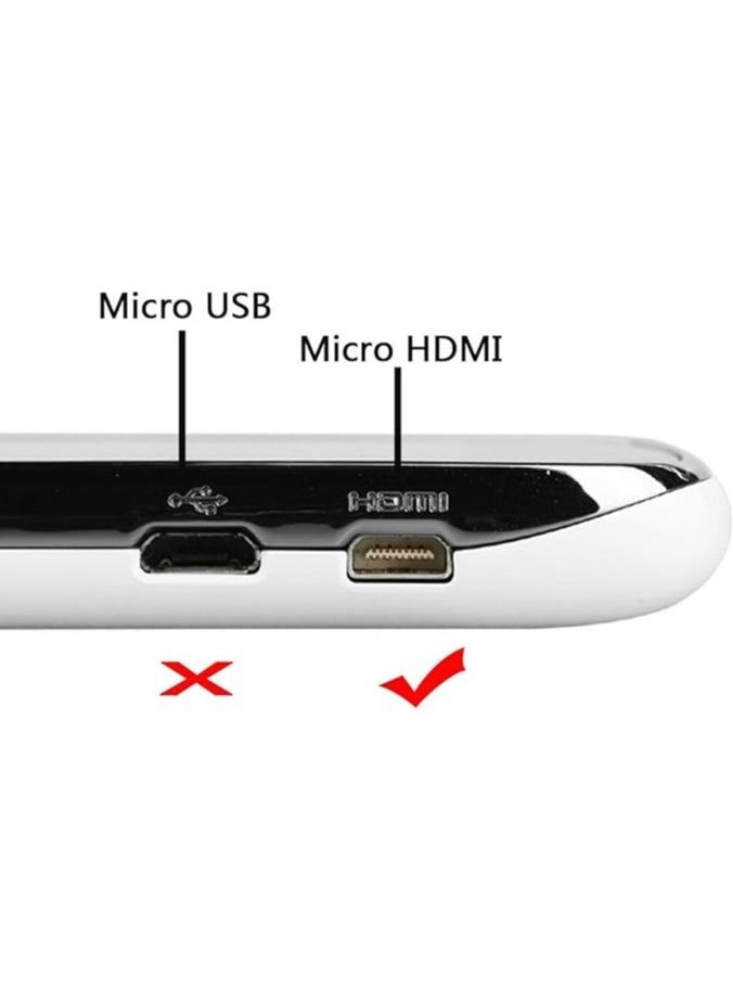erorex Micro HDMI Male to HDMI Female 4K Cable Adapter for HDTV Camera 10CM  - Image 2