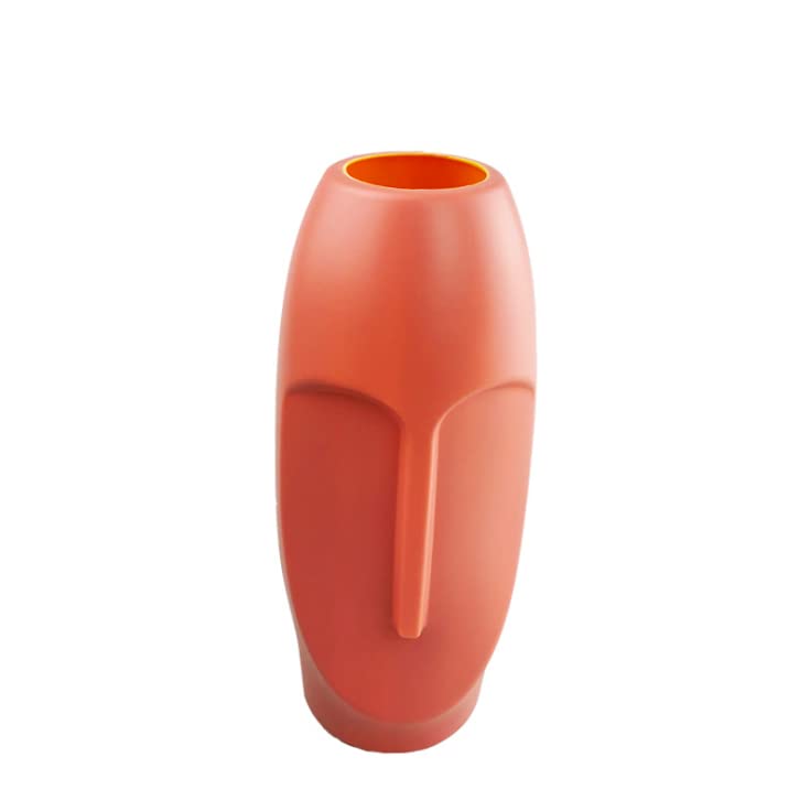 JRD Modern Style Plastic Flower Pot Vase for Gifts Party Wedding Home Decoration Orange