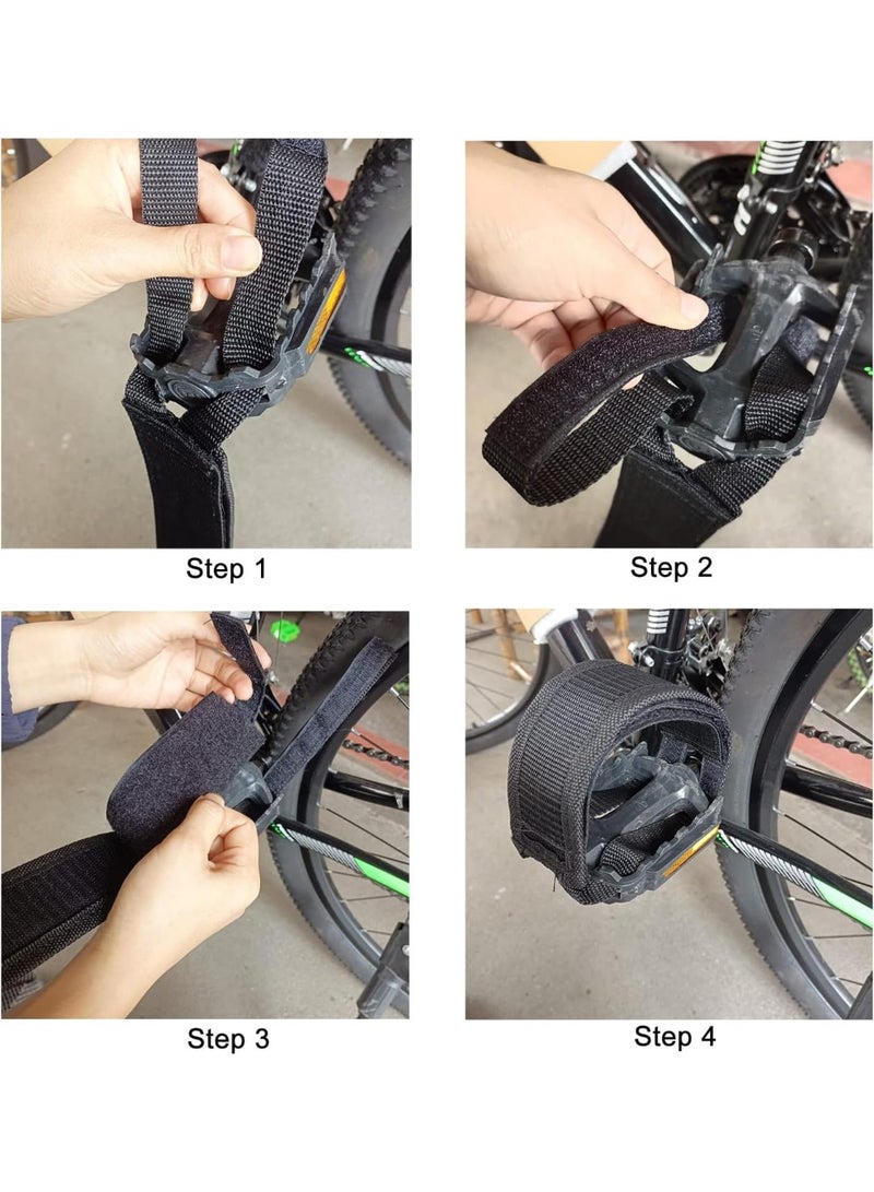 RAHAYM 2 Pair Bike Pedal Straps Pedal Toe Clips Straps Tape for Fixed Gear Bike - Image 4