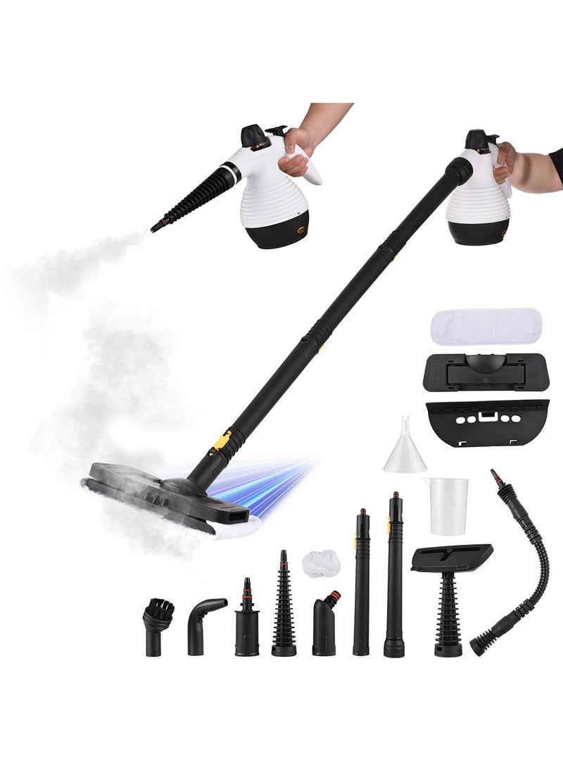 ET-LIFE Steam Cleaner, 1000W Pressurized Steamer for Cleaning, Multi-Purpose Steamer for Home, Handheld Steam Cleaner, Car Steamer, Portable Steam Cleaner for Kitchen, Bathroom, Tile (White)  - Image 1