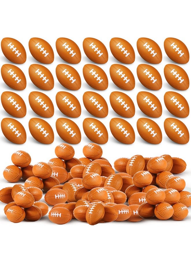 Civaner 100 Packs Mini Football Sports Stress Ball Small Foam Footballs, 1.18 inch Brown - Image 1