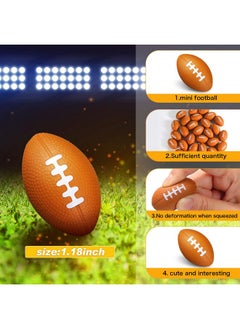 Civaner Civaner 100 Packs Mini Football Sports Stress Ball Small Foam Footballs, 1.18 inch Brown  - Image 4