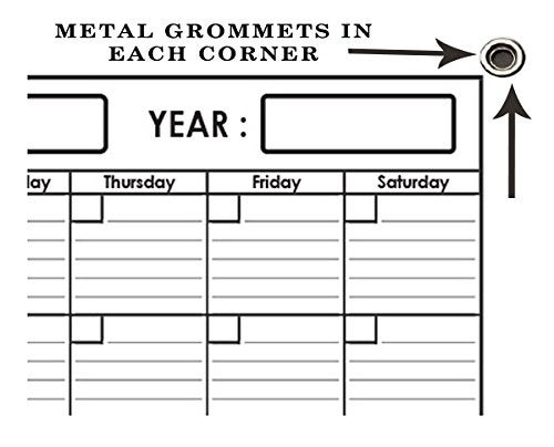 SwiftGlimpse 24x36 Large Jumbo Oversized Erasable Laminated Blank Annual Yearly Wall Calendar Poster, 12 Months, Reusable for Office, Academic or Home - Image 2