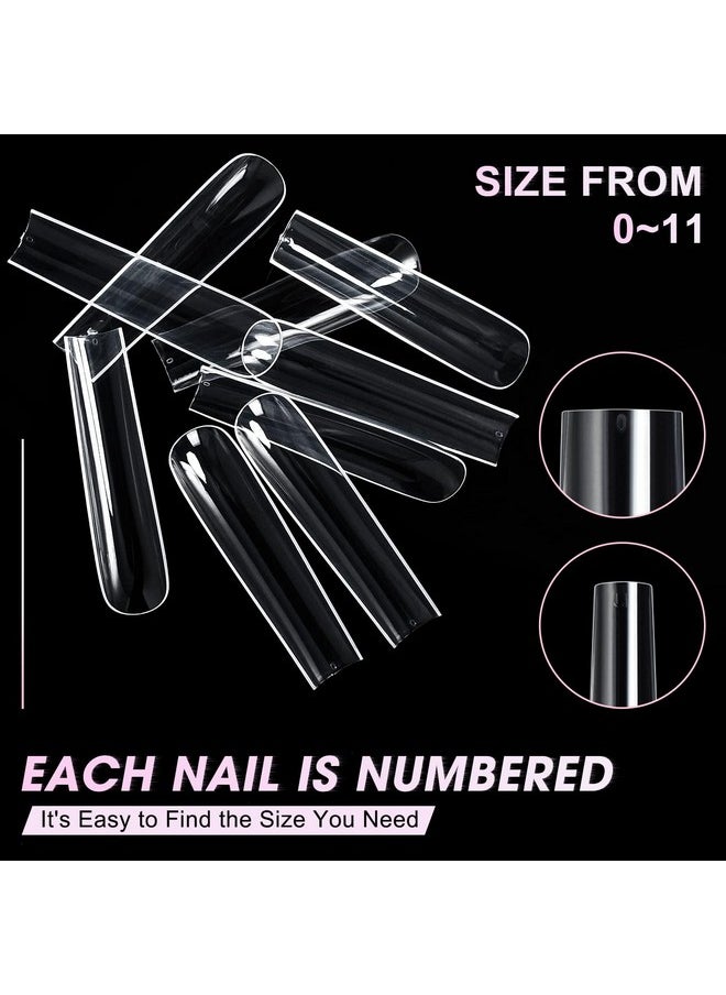 Extra Long Square Full Cover Nail Tips 240Pcs Xxxl Clear Full Cover Fake Nails False Nails 12 Sizes Tapered Square Press On Fake Nail Tips For Acrylic Nails Salons Home Diy With Box - pzsku/Z1DF3C3BEDDFB6F5842D3Z/45/_/1734437738/f93d792e-654f-477e-877f-c8c8bf80240b