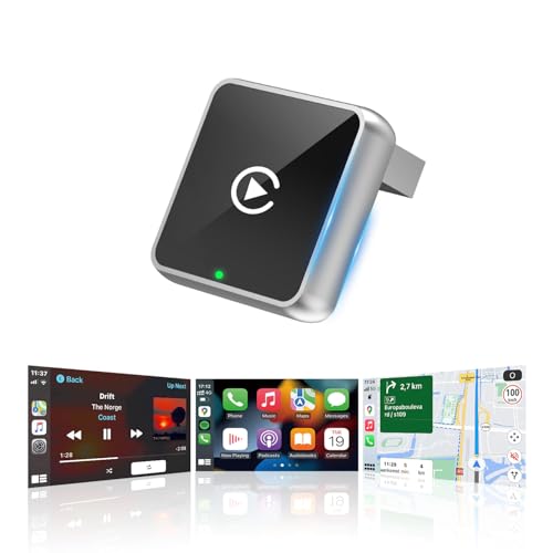 CEROAN 2-in-1 Wireless CarPlay Adapter & Android Auto Wireless Adapter with Bluetooth 5.3 & 5GHz Dual-Band WiFi - Plug & Play, Wired to Wireless, Auto Reconnect for Lag-Free iOS/Android Use - Image 1