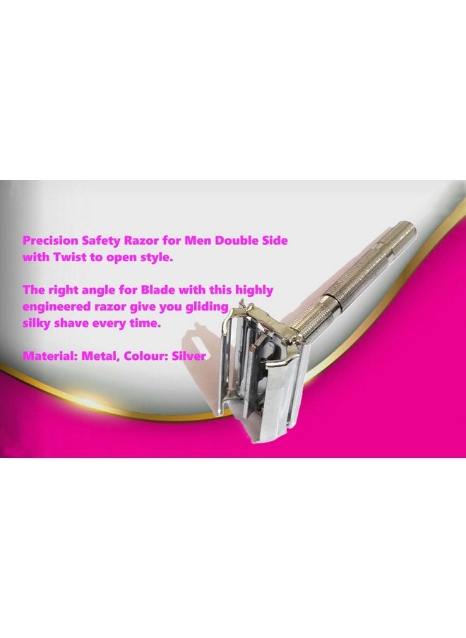 My.Shop - Delegarde Double Edge Safety Razor For Men Butterfly Twist Open Shaving Razor - Image 1