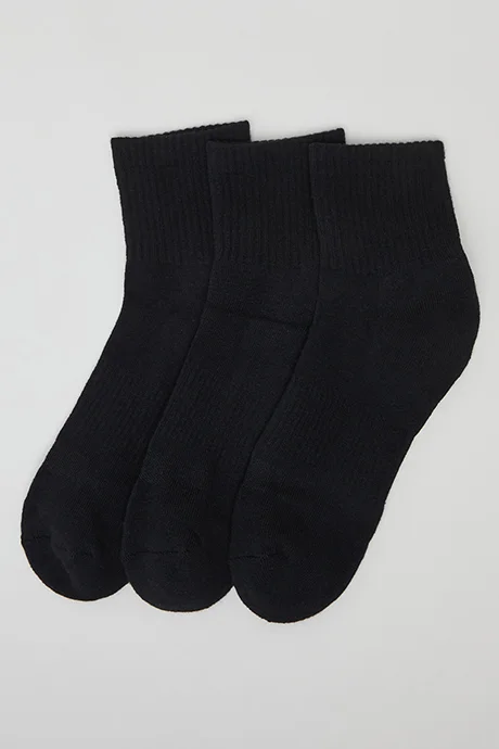 أر أند بي 3 Pack Solid Block Crew Socks