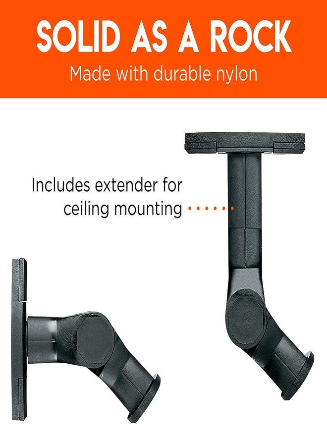 ECHOGEAR Speaker Wall & Ceiling Mount Pair - Universal Design Works with Vizio, Sony, & More - Tilt & Swivel Without Tools for Surround Sound - Easy to Install Indoors & Outdoors - Image 5
