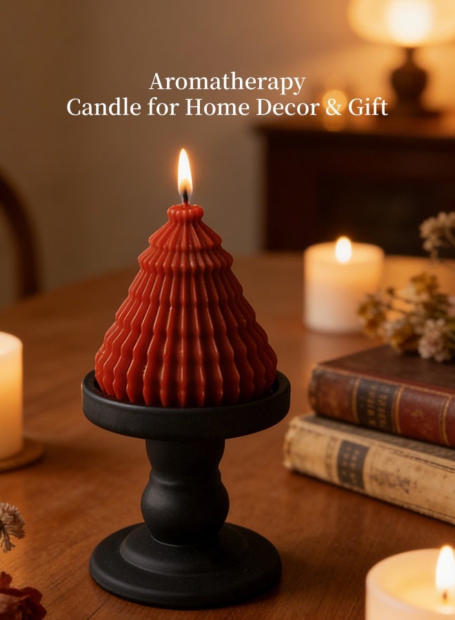 Dreamcatcher Sweet Berry Scented Origami Tree Candle Gift Set, Handmade Natural Soy Wax Candle with Black Ceramic Holder, 12-Hour Long Burn Time, Luxury Aromatherapy Candle for Home Decor & Gifting - Image 2