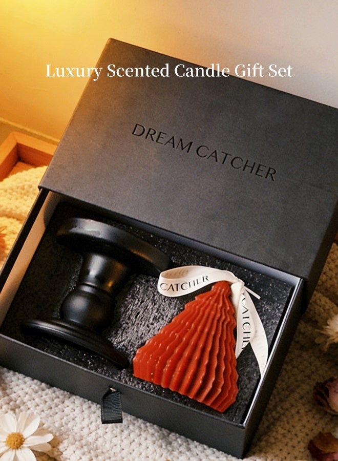 Dreamcatcher Sweet Berry Scented Origami Tree Candle Gift Set, Handmade Natural Soy Wax Candle with Black Ceramic Holder, 12-Hour Long Burn Time, Luxury Aromatherapy Candle for Home Decor & Gifting - Image 3