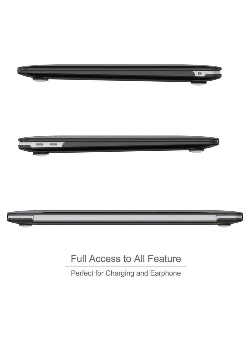 Generic MacBook Air 13 Inch Case 2020 2019 2018 Release A2337 M1 A2179 A1932 Hard Case Shell Cover For MacBook Air 13 Inch Model A2237 A2179 A1932 With Keyboard Skin Cover Black  - Image 4