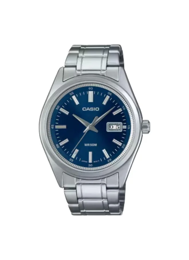 CASIO Men's Analog Display Watch With Silver Stainless steel Strap - MTP-B180D-2AVDF