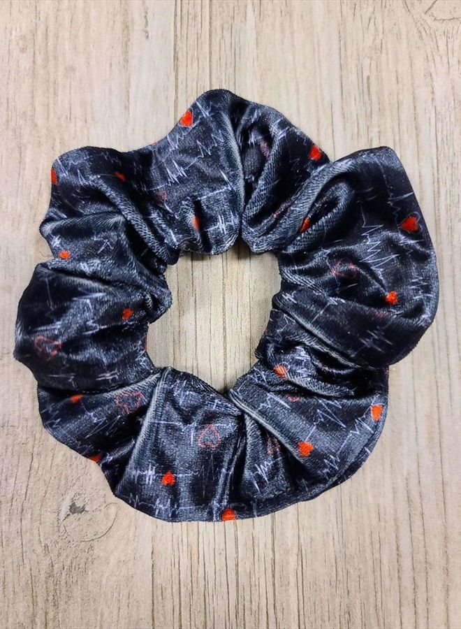 Infinity Collection Nurse Scrunchie, Nurse Accessories, Black EKG Medical Hair Ties, Nursing Elastics, Nurses Gift - Image 2