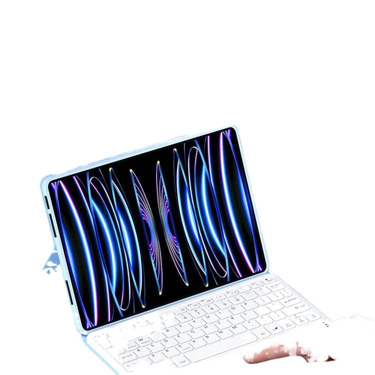 DGG حافظة آيباد بلوحة مفاتيح متوافقة مع iPad Pro 11 / iPad Air باللون بنفسجي باللون البنفسجي - Image 3