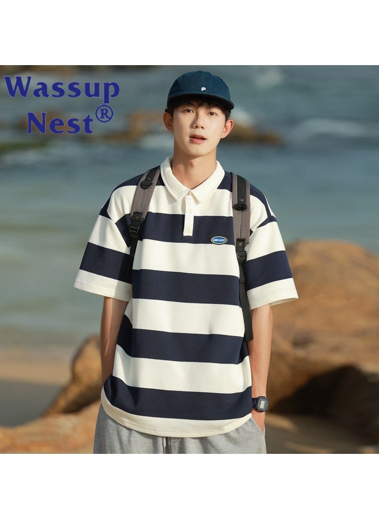 WASSUP NEST - New WASSUP NEST Loose Casual Polo Shirt - Image 1