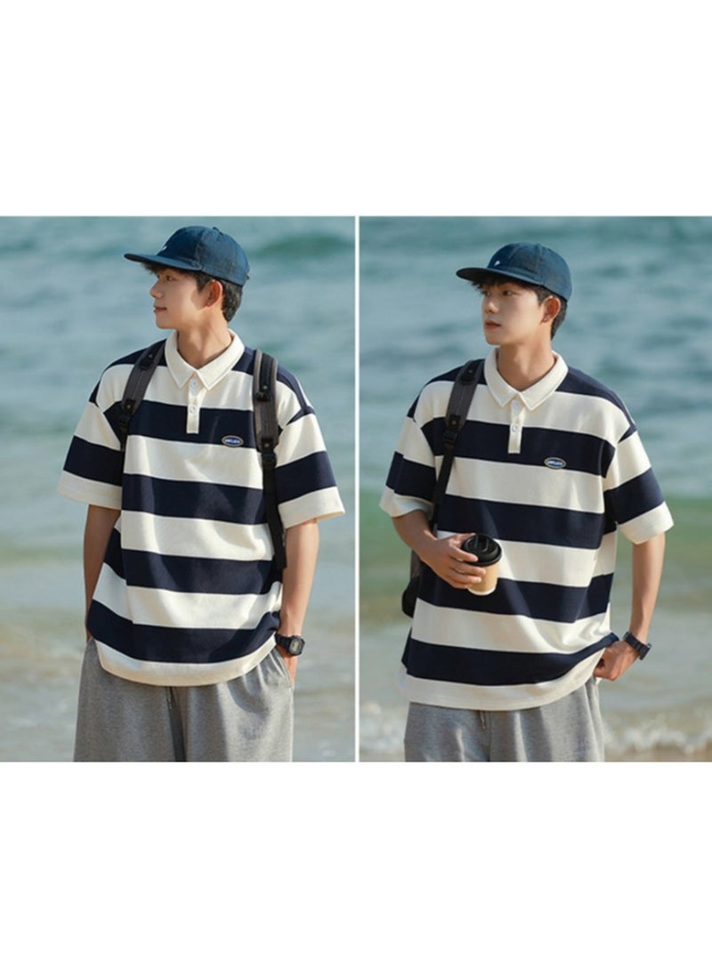 WASSUP NEST - New WASSUP NEST Loose Casual Polo Shirt - Image 1